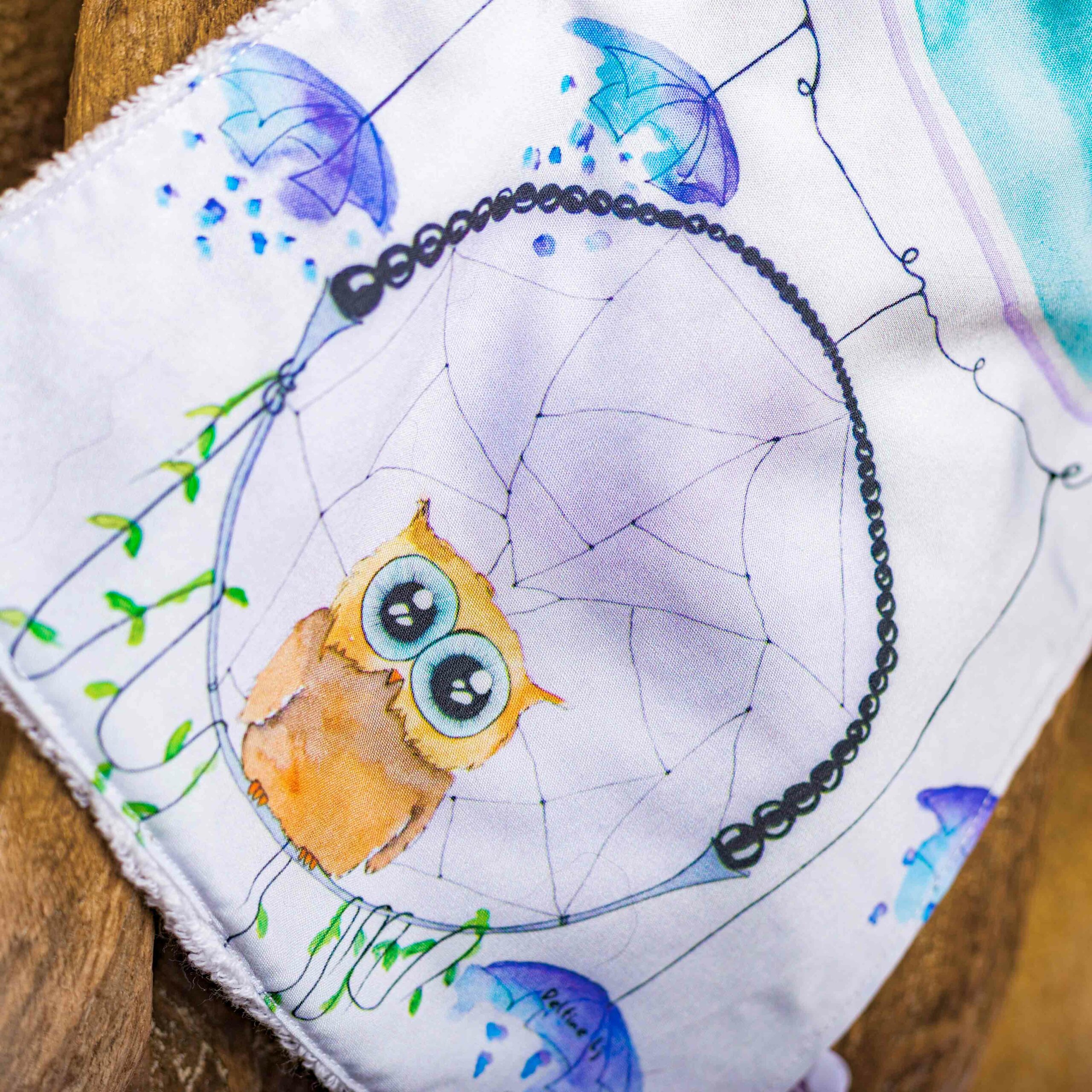 Petit bavoir illustré Hibou