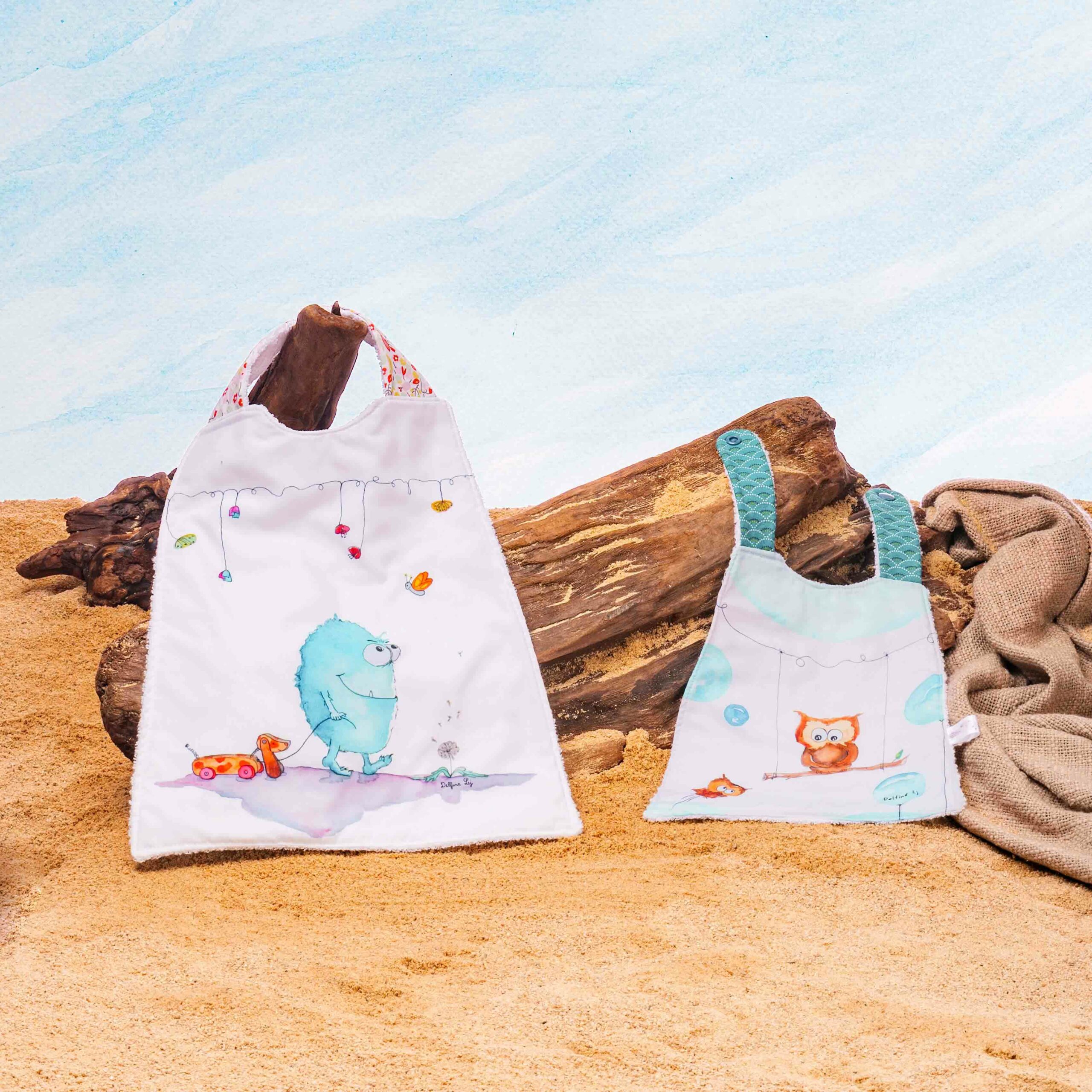 Grand bavoir illustré